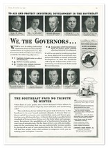 Print Ad Southeastern Governors Conference SGA Vintage 1937 Advertisement - £9.79 GBP