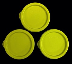 3 Tupperware Replacement Lids #6380A Green Snack Lids - $11.69