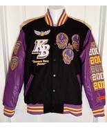 Kobe Bryant Varsity Jacket Band X Staples Center Black/Purple Large - $168.29