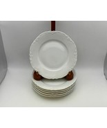Set of 6 Hutschenreuther RACINE All White Bread & Butter Plates - $59.99