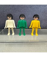 Lot of 3 Vintage Playmobile 1974 Action Figures White Green Yellow - $12.19