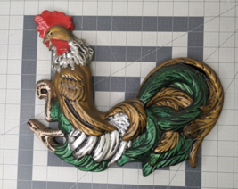 Chalkware Wall Hanging Rooster 13 Inch - $32.95