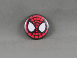 Spider-Man PIn - Spider-Man Face Round Pin - Celluloid Pin - $15.00