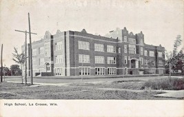 La Crosse Wisconsin ~ Alto Scuola ~1909 Timbro Postale Janesville Minnesota - £5.96 GBP