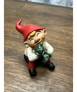 NORWEGIAN GNOME BOY 2.25&quot; FIGURINE CANDY DESIGNS NORWAY GREEN MITTENS TH... - €12,95 EUR