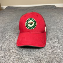 Minnesota Wild Mens Hat Cap Adjustable Red NHL Hockey Reebok Dad Sports Logo - $18.98