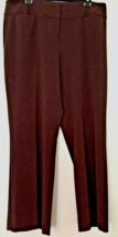 Apostrophe dress pants size 14 women brown pockets two closures &amp; zipper - £9.53 GBP