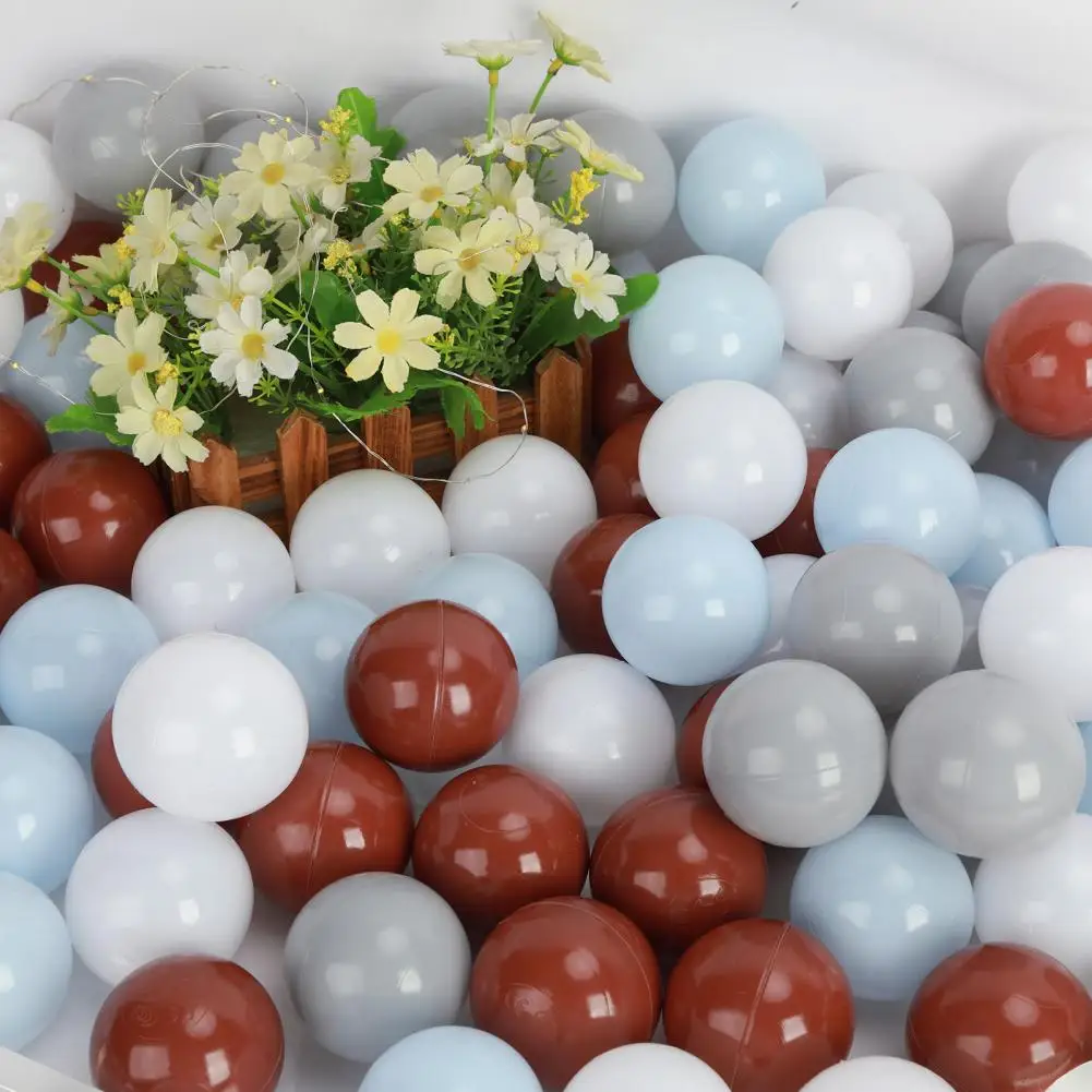 Rs pit ball thickened crush proof with mesh pocket macaron color ball pit balls outdoor thumb200