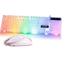 RGB Gaming Keyboard and Mouse Combo,USB Wired Light Up Keyboard, CHONCHOW Rainbo - £31.96 GBP