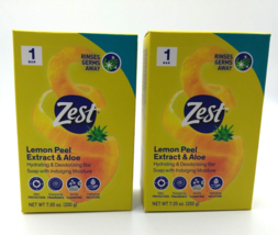 2 pack - Zest Lemon Peel Extract &amp; Aloe Hydrating &amp; Deodorizing Bar Soap 7.05 oz - £16.99 GBP
