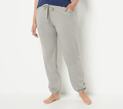 AnyBody Tall Cozy Knit Luxe Pant with Drawstring Waist- Pebble Grey, TALL SMALL - £21.73 GBP