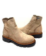 MIZ MOOZ SUEDE  BOOTIE SIDE ZIP 37EU / 7US STONE Z-162 - $59.95