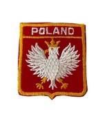 Vintage Country of Poland Red Eagle Crest Coat Of Arms Embroidered Fabri... - $302.15 MXN