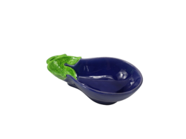 Eggplant Purple Fruit Serving Plate Dish Bowl Made in Japan - $18.51