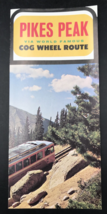 VTG Pikes Peak Cog Wheel Route Brochure Flyer Manitou Springs CO Colorado - £7.26 GBP