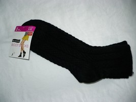 No Nonsense Women&#39;s Low Boot Socks Shoe Size 4-10 Black &amp; Black 2 Pair - £7.86 GBP
