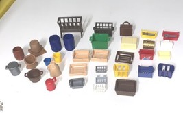 Playmobil Lot Of 34 Containers Jars Baskets Barrels Luggage Tool Chests - £18.44 GBP