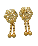 bis 833 stamp gold 1cm stud earring for half mother Christmas day jewelry - €102,47 EUR