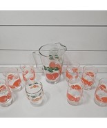 Vintage Anchor Hocking Orange Juice Pitcher with 8 glasses - €29,80 EUR