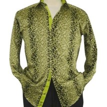 Men Shirt J.Valintin Turkey-Usa 100% Egyption Cotton Axxess Style 1646-08 Olive image 2