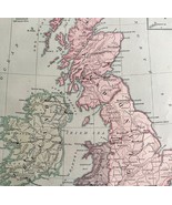 1879 Map British Isles England Scotland Victorian Geography 1st Edition ... - €69,72 EUR