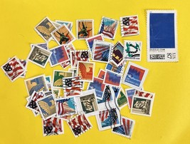 Lot Of Over 40 Miscellaneous Postage Stamps  - Posted - Collectable - $7.00