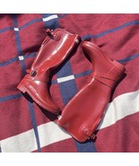 Hunter tall red rain boots with two buckles Women’s 7 - £55.93 GBP