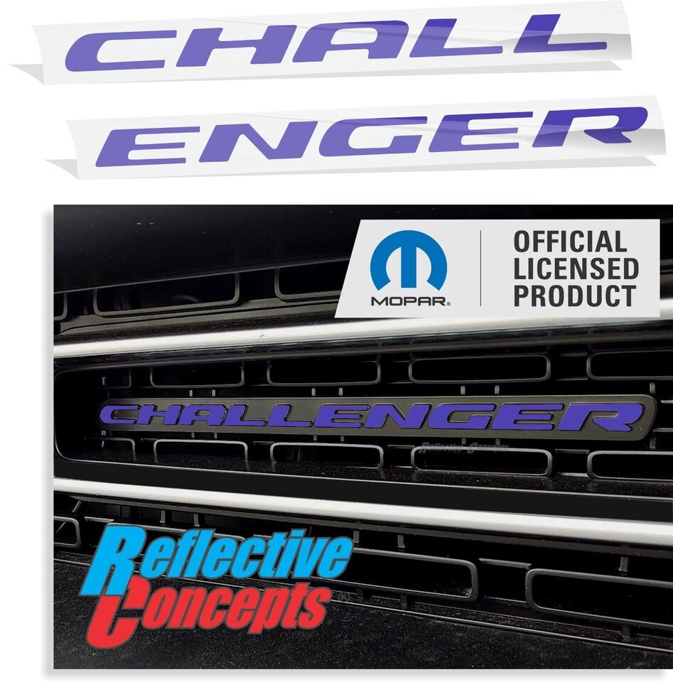 CHALLENGER Grille Badge Overlay Decal for 2015 - 2023 Dodge Challenger