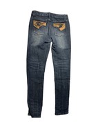 Uproar Boys Size 14 Reg Jeans Adjustable Waist Leather Trim Pocket embel... - $14.84