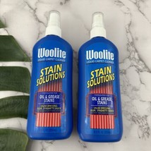 Woolite Stain Solutions Liquid Carpet Cleaner Vintage New Oil Grease Lot of 2 - £27.07 GBP