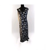 Ladies Dark Floral Maxi Dress Size PL BY APT 9 Sleeveless Soft Goth  - $23.38