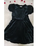 Girls Black Dress Size  8-9 Years Mark&amp;Spencer Velour Dress , Sequined S... - $526.68 MXN