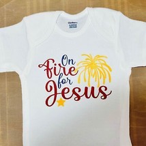 On Fire for Jesus  any size pre-5T jumpers bloomers 4th fourth of July - $14.85