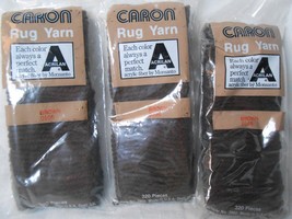 2 Caron  Latch Hook Rug Yarn Pre cut BROWN 0105 320 count - £6.02 GBP