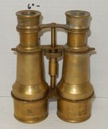 Antique 20th Century English Brass Nautical Binoculars with Case - €675,09 EUR