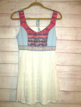 Flying Tomato Dress Embroidered Size Medium Peasant Boho Dress - $10.99