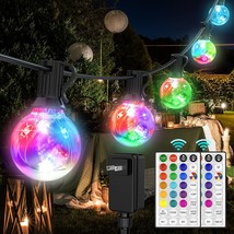 Led Outdoor String Lights, 30Ft Connectable G40 Patio Lights Outdoor Waterproof  - £67.06 GBP