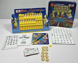 The Simpsons Wheel of Fortune Deluxe Board Game Complete in Collector&#39;s Tin - £11.98 GBP