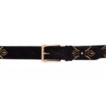 The Lazio Black Suede Leather Belt image 3
