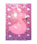 Pink Flamingo Journal Notebook Ice Cream and Rainbows 8 in x 6 in - £6.99 GBP