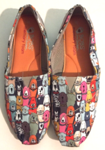 Bobs for Dogs Flats Slip on Shoes Multicolor Dog Print Canvas Women Size  9 - $12.62