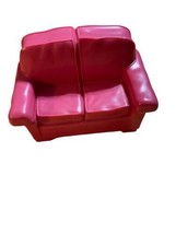 Fisher-Price Loving Family Dollhouse Furniture Pink Love Seat Sofa Couch 1999 - £5.49 GBP