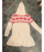 Polo Ralph Lauren Girl&#39;s Dress M 8/10 White Waffle Knit Hooded *Pre-Owne... - €11,14 EUR