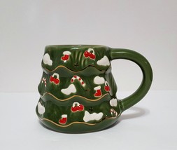 NEW RARE Williams Sonoma Figural Christmas Tree Mug 15.5 OZ Stoneware - £31.89 GBP