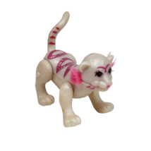 VINTAGE 1996 LITTLEST PET SHOP TONKA WHITE + PINK GLITTER TIGER HAPPY ME... - $6.65