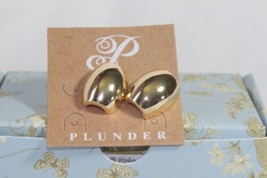 Plunder Earrings (new) SIA - GOLD CYLINDER STUD POST EARRINGS .5&quot; (PE800) - $16.70