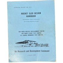 1960 Rocket Sled Design Handbook Istracon Resort No. 60-1 Air Force Navy... - £36.61 GBP