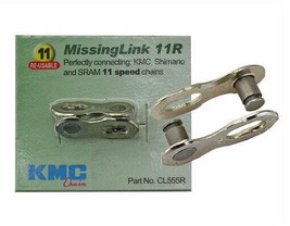 PREMIUM ONE CARD KMC Chain Missing Link Con 11/Speed 55mm Pin Silver, Bi... - $11.87