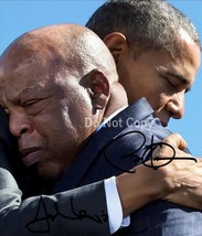 John Lewis &amp; Barack Obama Signed Photo 8X10 Rp Autographed Picture - £15.94 GBP