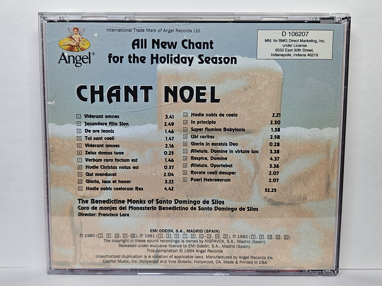 CD Chant Noel Chants for the Holiday Season Benedictine Monks of Sant Item image 2